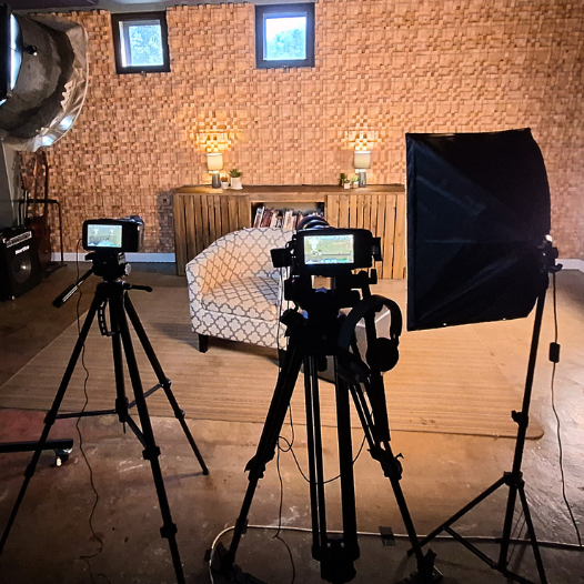 Professional video production set up by die Linde Light Productions team